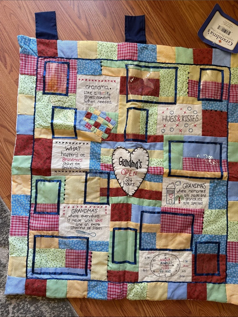 Grandma's Patchwork Hanging Quilt - Multi-Color Comfort picture insures